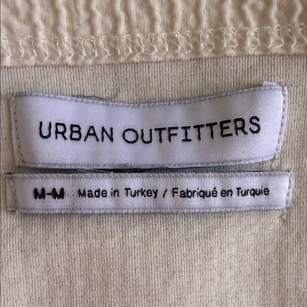 Urban Outfitters Smocked Cropped Cami Tank Cream Medium - Picture 3 of 6